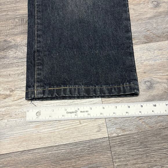 Vintage Raider Infamous Blue Dark Wash Womens‎ 16 Plaid Trim Straight Leg Jeans - Picture 12 of 13